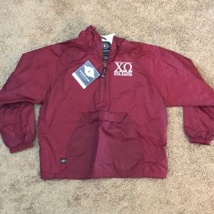Chi O Burgundy Rain Quarter Zip